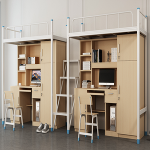 Lit superposé double pour étudiant, idéal pour l'école, l'université ou l'appartement - Product Image 4