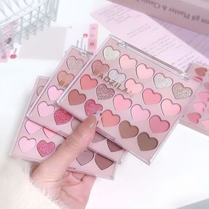 Paleta de sombras de ojos coreana de 20 colores, resistente al agua, mate y perlada, en tonos suaves de rosa y morado, para un look natural y delicado. - Product Image 1