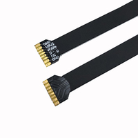 Prise de charge sans fil TYPE-C à 90 degrés en forme de T Mâle FPC Câble plat flexible 8P Base en plastique pour tampon à souder