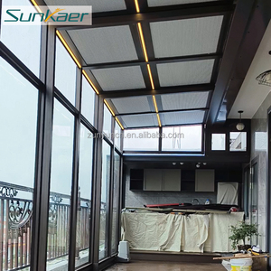 <span class=keywords><strong>Giardino</strong></span> esterno mobile automatico pannello in policarbonato serra retrattile foglio di protezione solare custodia per piscina - Product Image 5