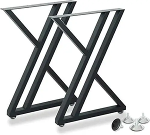 Pieds de canapé en acier inoxydable de haute qualité Pieds d'armoire coniques pour meubles de salon et de cuisine Couverture en satin noir - Product Image 1