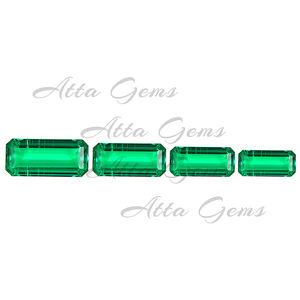 Émeraude verte rectangulaire de laboratoire Hydro-Emerald, pierre précieuse en vrac, émeraude colombienne pour collier - Product Image 6