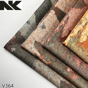 Cuir artificiel en PVC <span class=keywords><strong>V364</strong></span> Vintage World Map adapté aux sacs, sacs à main, ceintures et chaussures - Product Image 3