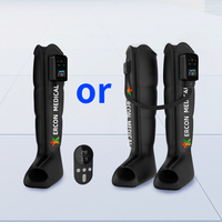Bottes de Pressothérapie Portables à Compression d'Air pour les Jambes, Masseur Lymphatique pour une Circulation Améliorée et une Récupération Musculaire