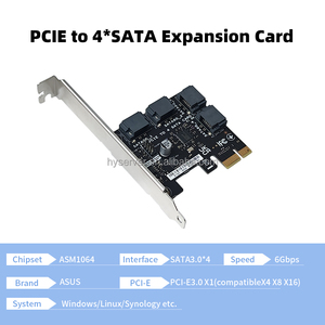 Bán hàng nóng siêu tốc độ PCIe cho 3.0 mở rộng thẻ với 4 cổng 6 Gb/giây <span class=keywords><strong>PCI</strong></span> <span class=keywords><strong>Adapter</strong></span> cho máy tính để bàn máy tính trong kho - Product Image 2