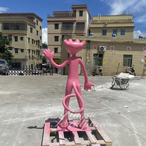 Modelo de Arte de resina de escultura de tamaño real de Pantera Rosa de dibujos animados modernos para decoración interior del hogar estilo de personaje - Product Image 3