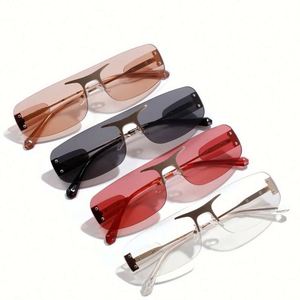 Gafas de Sol Cuadradas de Aleación Modernas y a la Moda 2022, Lentes de Una Pieza con Protección UV400, Sin Montura, para Hombre y Mujer - Product Image 2