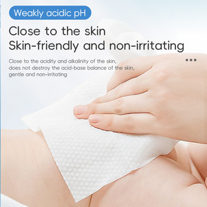 Lampure mẫu miễn phí khăn lau em bé tự nhiên hữu cơ spunlace vải không dệt khăn lau em bé không cồn yếu axit PH giấy chăm sóc da - Product Image 5