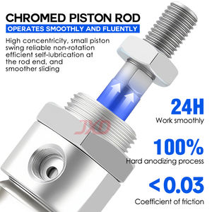 मा श्रृंखला मिनी न्यूमेटिक सिलेंडर स्टेनलेस स्टील, बोर 16/20/25/32/40/50/75/100/125/150 मिमी, कपड़ा के लिए मिनी सिलेंडर - Product Image 3