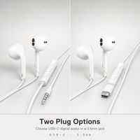 Écouteurs USB-C pour iPhone 17 16 15 Pro Max, écouteurs filaires Type-C avec puce DAC, son numérique Hi-Fi, casque audio