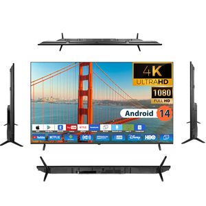 Televisor inteligente OEM sin bordes de 55 pulgadas, modelo HD QLED con Android, WiFi, sistema de cine en casa, interfaz LAN, 60Hz - Product Image 3