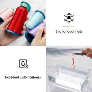 Richword 4000M 40wt 108d/2 embroiderythread 100% polyester 100 màu sắc đen trắng đỏ xám vàng xanh hồng xanh tím madeira - Product Image 4