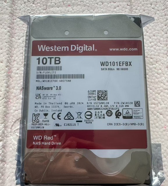 New for WD Red 10TB Plus NAS Internal Hard Drive 7200 RPM SATA 6 Gb/s 256 MB Cache 3.5\" HDD for Desktop Application