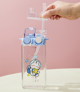 570Ml Kinderen Water Sippy Cup Voor Outdoor School Schattige Cartoon Dier Baby Waterfles Met Schouderriem Voor Jongen Meisje - Product Image 5