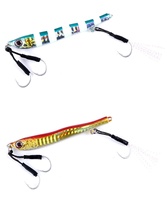 Jigs de pêche LureStorm Bass lumineux à lancer lent avec hameçons assistants, leurres métalliques pour jigging en haute mer