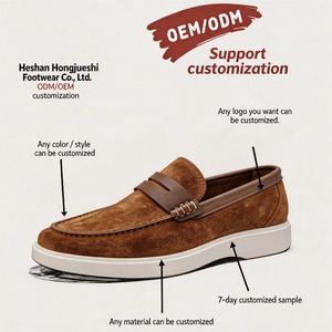 Mocassins en cuir faits à la main pour hommes, chaussures décontractées pour affaires - Product Image 5