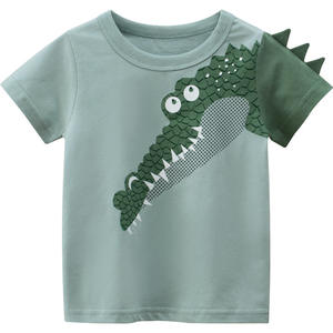 T-shirt 3D Décorations Crocodile Dessin Animé Décontracté pour Garçons – Achat en Gros auprès d'un Fournisseur Chinois - Product Image 1