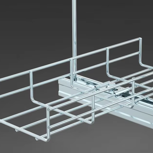 Carbon Steel Industrial Galvanized <b>Basket</b> Type <b>Wire</b> Mesh Grid Cable Tray with 200kg Load Capacity for Efficient Cable Support - Product Image 1