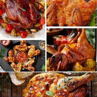 Four à rôtir rotatif pour poulet, four électrique double couche pour rôtir le canard, boîte de rôtissage de volaille en acier de type fourchette