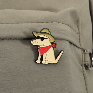 เข็มกลัดเคลือบรูปการ์ตูนรูปตัวการ์ตูนน่ารักแว่นกันแดดสีรุ้งสำหรับคุณหมอสุนัขปกเสื้อเครื่องประดับของขวัญสำหรับแฟนๆขายส่ง - Product Image 3