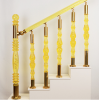 YL METAL Bestpreis Geländer Kristallglas Treppendekoration Kristallbalustrade Moderne Wendeltreppe