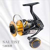 Moulinet Lurekiller 25-35kg 4000-10000 9+1BB Entièrement Métallique à Tambour Fixe pour Jigging et Popping Haute Puissance de Freinage pour Marlin
