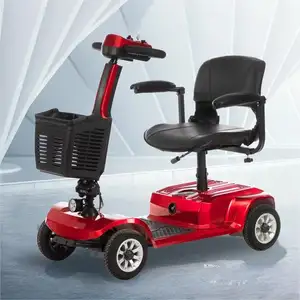 2024 Scooter de mobilité pliable portable en aluminium léger pour tout terrain pour les utilisateurs de fauteuils roulants Scooter électrique à quatre roues