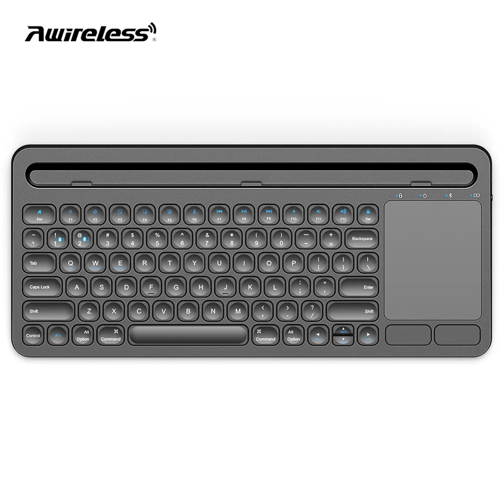 High Quality Customization 78Keys Mute Wireless 60 Percent Portable Rgb Touch Pad Bluetooth Keyboard For Ipad Tablet Pc