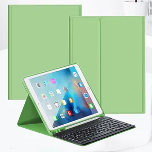 Ốp Lưng Máy Tính Bảng Cảm Ứng 10.8 Pro 11 12.9 Pro 10.5 I Pad Air 4 Vỏ Da Bàn Phím Răng Xanh Cho iPad