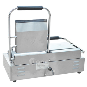 Nueva Plancha de Panini con Ranuras Planas, Superficie Antiadherente para <span class=keywords><strong>Hamburguesas</strong></span>, Filetes, Tocino, Parrilla Eléctrica Comercial de Contacto - Product Image 4