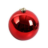 Boules de Noël en plastique de haute qualité, 10 cm et 15 cm, grandes, décorations d'arbre, couleur personnalisée, imperméables, vente en gros RTS