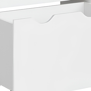 Étagère à livres et organisateur de jouets pour enfants <span class=keywords><strong>SONGMICS</strong></span>, coffre de <span class=keywords><strong>rangement</strong></span> à 3 niveaux avec roulettes, design minimaliste, 29,5x62,5x70 cm, blanc nuage, GKR041W10 - Product Image 5