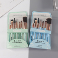 Set kuas Makeup 7 potong, peralatan rias tekstur bulu lembut