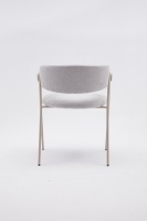 Chaise de salle à manger UF920 avec assise et dossier en tissu, pieds avec revêtement en poudre, diamètre 16 mm, épaisseur 1,35 mm, meubles pour la maison, pour le salon