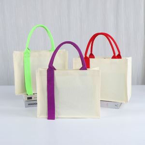 Custom Gift Bag 3D <b>Ribbon</b> Advertising Laminated Digital Printed Large Capacity Canvas Handbag for Women Gift - Product Image 1