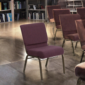 Chaises d'église modernes pour événements, empilables en fer, pour auditorium, avec porte-livres et coussin rembourré, vente en gros - Product Image 3