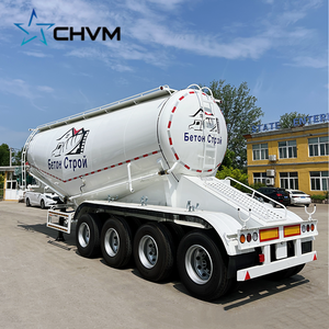 4 एक्सल 40cbm थोक सीमेंट सेमी ट्रेलर वी-टाइप फ्लाई ऐश सीमेंट सिलो टैंक ट्रेलर बिक्री के लिए - Product Image 2