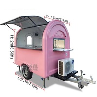 Petits chariots à hot-dogs, camions à café, chariots de nourriture de rue mobiles et remorques à pizza