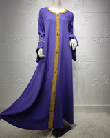 Jalabiya – robe de prière Kaftan pour femmes, dubaï, turquie, ruban doré, broderie, ample, vêtements arabes islamiques, blancs