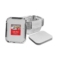 Conteneur de cuisson jetable en aluminium de qualité alimentaire, écologique et haut de gamme, pour rôtir, griller, faire du barbecue et une utilisation en cuisine commerciale