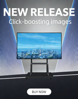 Système de conférence tout-en-un pour stand d'exposition d'entreprise avec écran intelligent 4K, édition ultime, support tactile multimédia sur pied et animation
