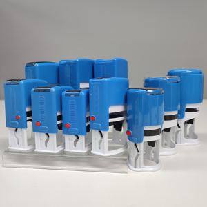Rectángulo 47*18mm marca de autoentintado azul Oficina sello automático <span class=keywords><strong>Stamos</strong></span> de goma automático - Product Image 6