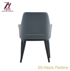 Silla de comedor moderna de gran oferta, silla con pies de Metal de estilo moderno, silla de cuero PU para uso en restaurante y cafetería - Product Image 4
