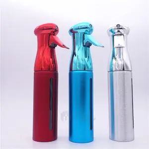 Custom Color Aluminum Plastic Continuous Spray Bottle For Hair Fine Mist Pump 250ml