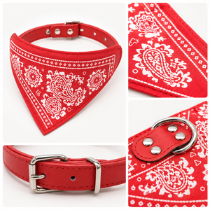 Colorful Exotic Totem Print <b>Dog</b> Bandana <b>Collar</b> XL/XXL/<b>Small</b> Sizes Eco-Friendly PU & Polyester With Metal Lights Scarf Decoration - Product Image 5
