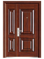 Porte de sécurité en acier de Chine, une porte et demie, avec un design de porte en tôle de fer et un meilleur prix