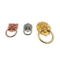 Pinlong – accessoires de quincaillerie, poignée de meuble dorée en forme de Lion pour chaises/lits
