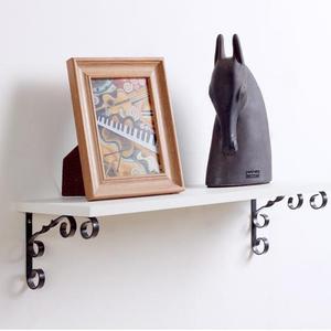 Soporte de estante metálico montado en la pared con estantes de pared <span class=keywords><strong>para</strong></span> organización del hogar Consola de estante de acero decorativa <span class=keywords><strong>para</strong></span> estantería de pared - Product Image 1
