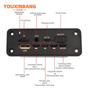 5V MP3 WMA解码器板6W 2 * 3w无线蓝牙5.0放大器汽车音频USB TF调频收音机模块MP3播放器 - Product Image 3