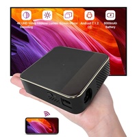 Projecteur LED DLP portable intelligent WiFi Android 7.1, système 3D, 2+16G, pour cinéma maison et jeux, idéal pour l'extérieur - Vente Flash